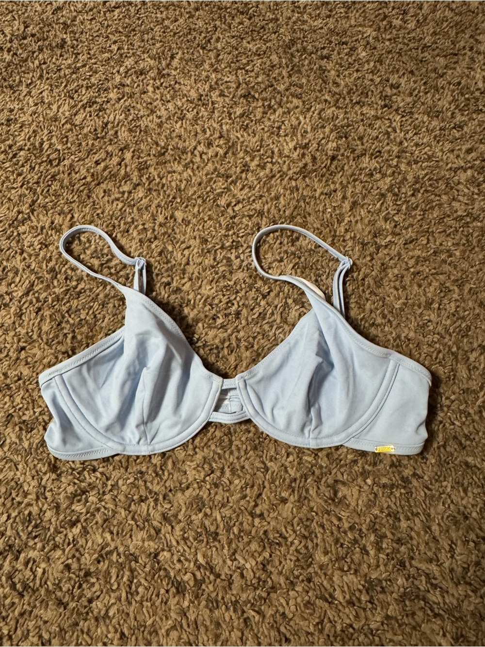 PINK Victoria's Secret Pale Blue Underwire Bikini Top